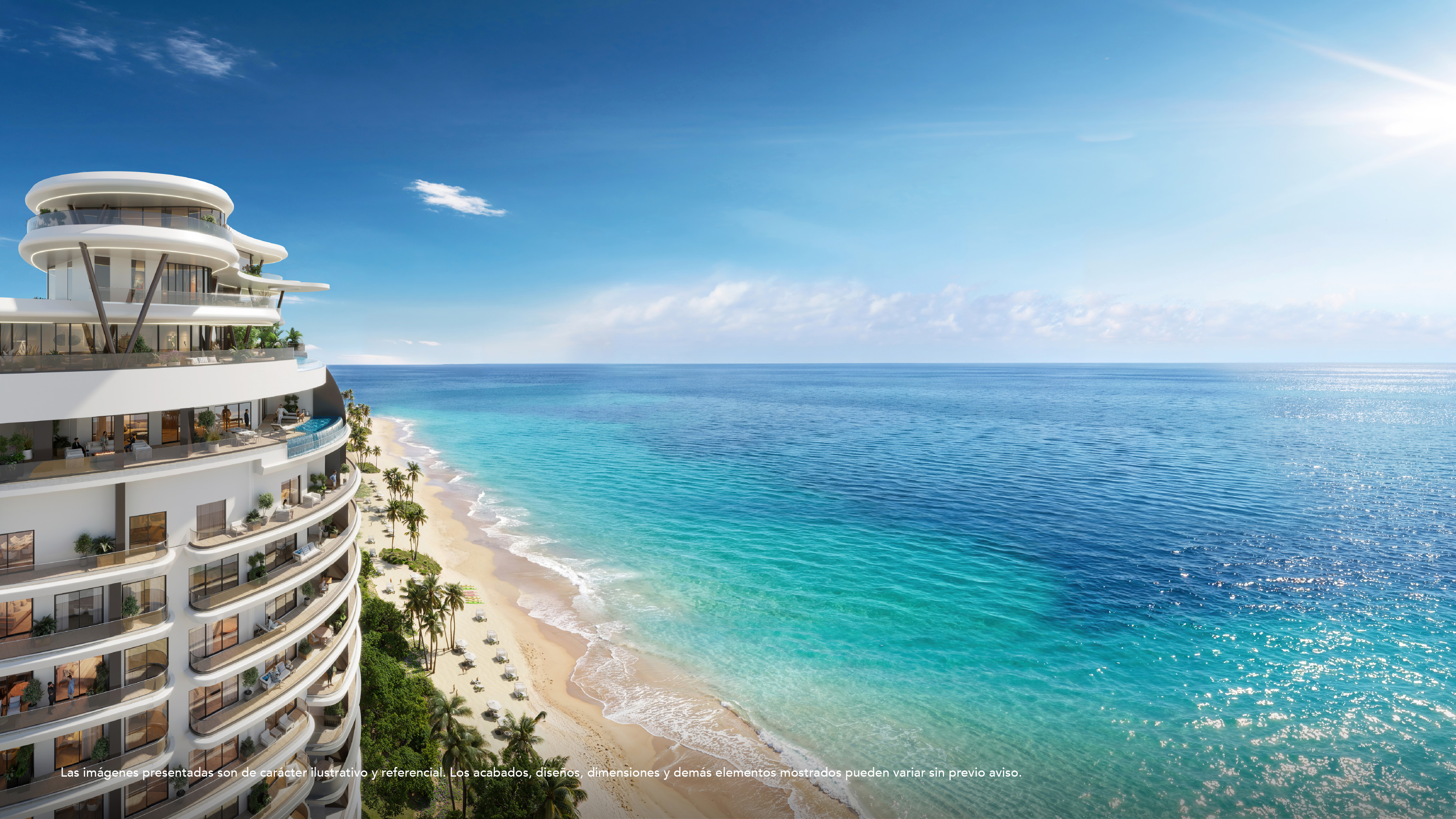 Vista al mar Caribe desde Aquamarine